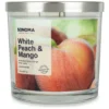Sonoma Goods For Life® White Peach & Mango 14-oz. 3-Wick Candle Jar -home decoration 2896579