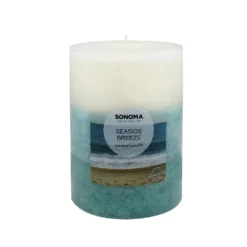 Sonoma Goods For Life® 3" X 4" Seaside Breeze Pillar Candle