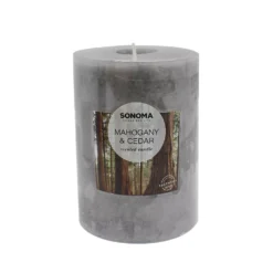 Sonoma Goods For Life® 3" X 4" Mahogany & Cedar Pillar Candle