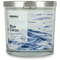Sonoma Goods For Life® Blue Citron 14oz 3-Wick Candle Jar