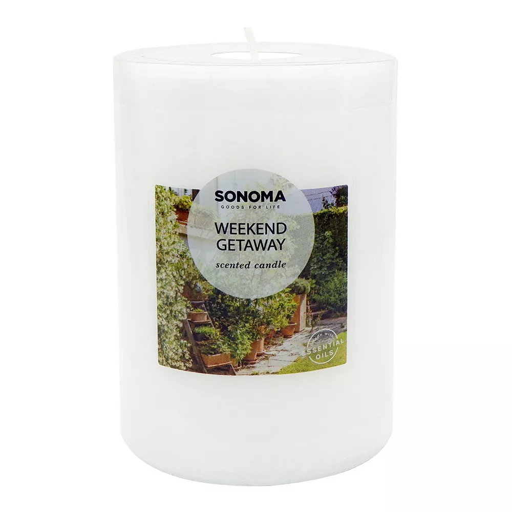 Sonoma Goods For Life® 3" X 4" Weekend Getaway Pillar Candle 3 Sonoma Goods For Life® 3" X 4" Weekend Getaway Pillar Candle