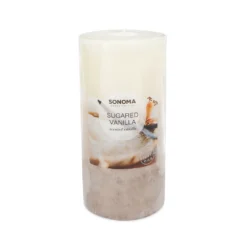 Sonoma Goods For Life® Sugared Vanilla 3" X 6" Pillar Candle