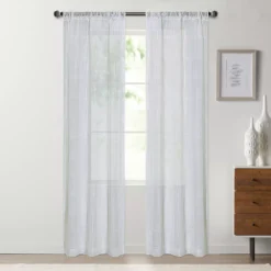Sonoma Goods For Life® Window Pane Sheer 2-pack Window Curtain Set