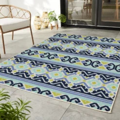 Sonoma Goods For Life® Global Stripe Indoor Outdoor Rug -home decoration 5476360 ALT2