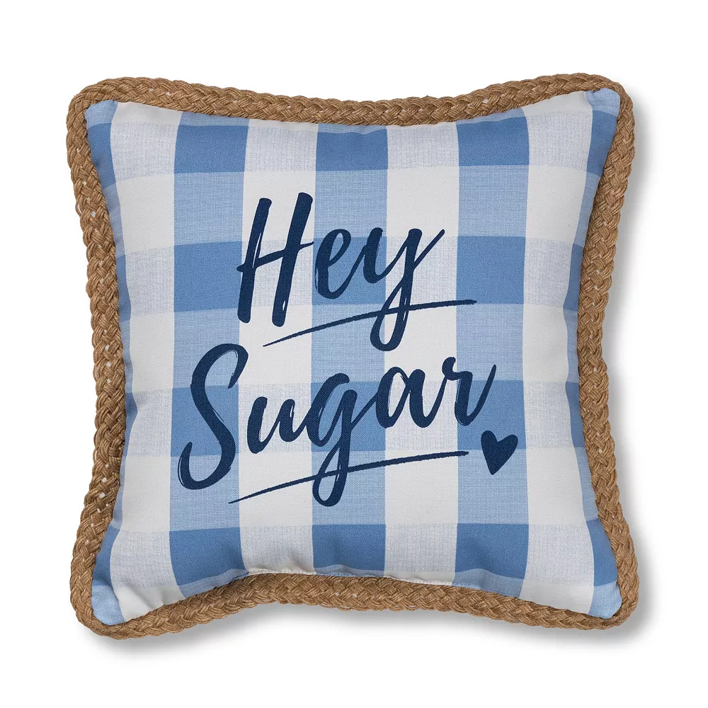 Sonoma Goods For Life® Gingham Hey Sugar Indoor Outdoor Throw Pillow 3 Sonoma Goods For Life® Gingham Hey Sugar Indoor Outdoor Throw Pillow