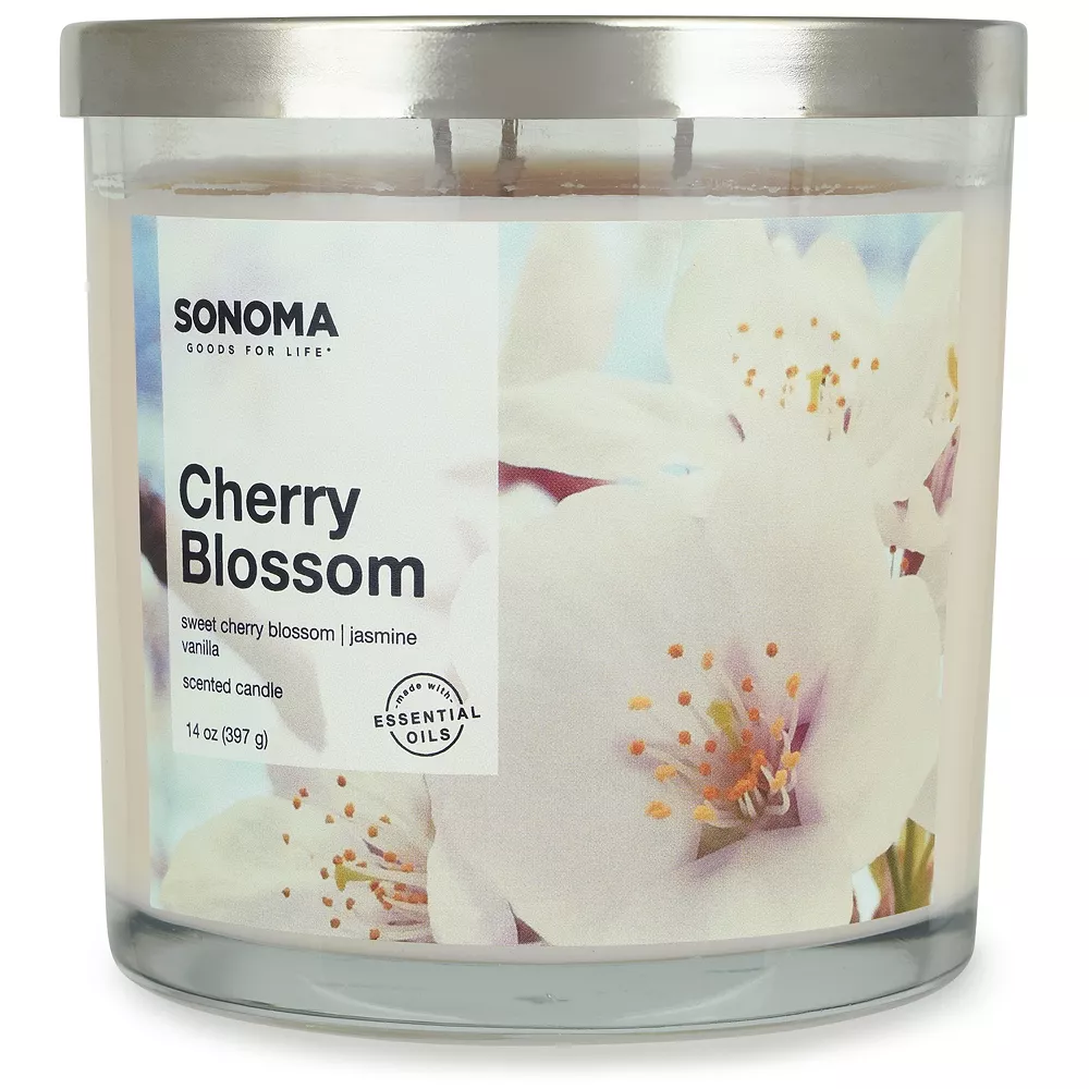 Sonoma Goods For Life® Cherry Blossom 14-oz. Candle Jar 3 Sonoma Goods For Life® Cherry Blossom 14-oz. Candle Jar