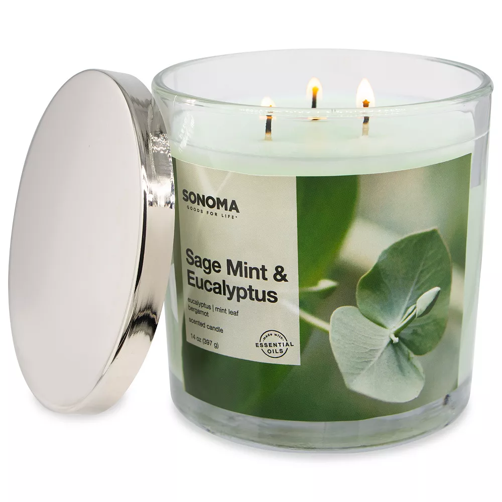 Sonoma Goods For Life® Sage Mint & Eucalyptus 14-oz. Candle Jar 5 Sonoma Goods For Life® Sage Mint & Eucalyptus 14-oz. Candle Jar - Image 3