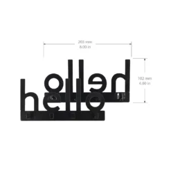 Sonoma Goods For Life® Hello 4-Hook Wall Decor -home decoration 5548132 ALT3