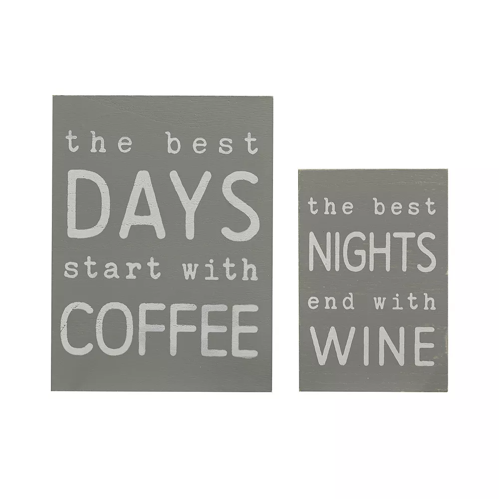 Sonoma Goods For Life® Coffee & Wine Caption Art Box 2-pack Set 3 Sonoma Goods For Life® Coffee & Wine Caption Art Box 2-pack Set