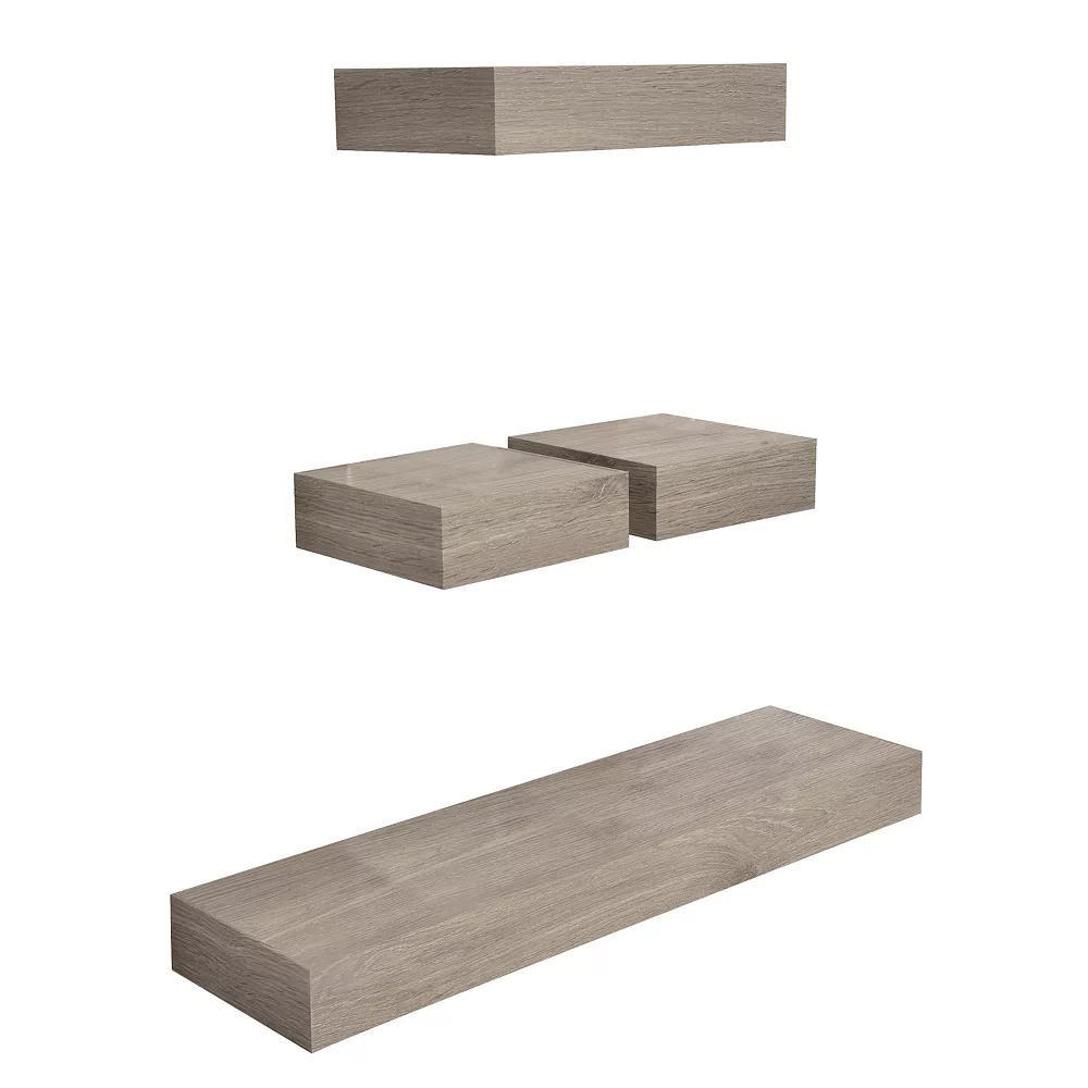Sonoma Goods For Life® Gray Wash Ledge Wall Shelf 4-piece Set 5 Sonoma Goods For Life® Gray Wash Ledge Wall Shelf 4-piece Set - Image 3