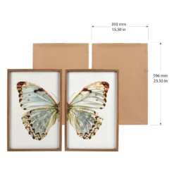Sonoma Goods For Life® Butterfly Framed Wall Art 2-piece Set -home decoration 5636627 ALT4
