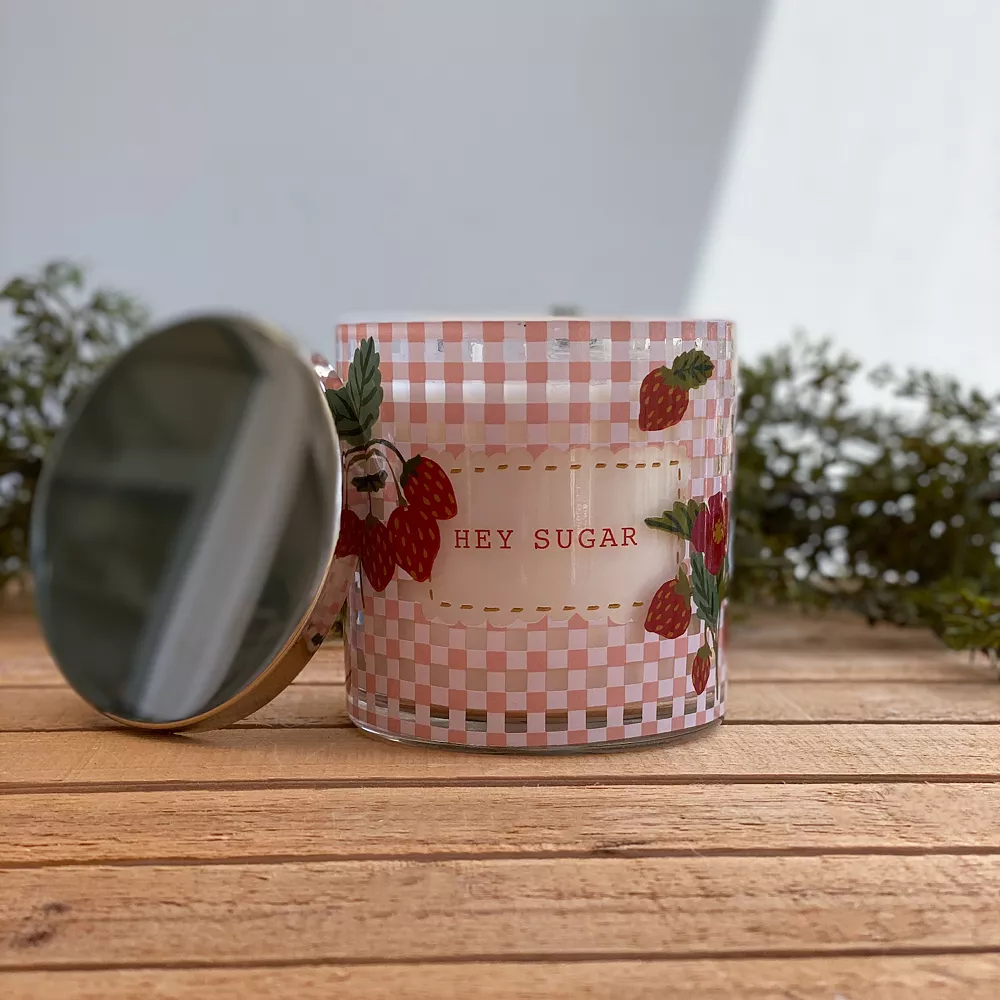 Sonoma Goods For Life® HEY SUGAR Vanilla Strawberry Swirl 13-oz. Candle Jar 4 Sonoma Goods For Life® HEY SUGAR Vanilla Strawberry Swirl 13-oz. Candle Jar - Image 2