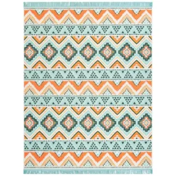 Sonoma Goods For Life® Indoor/Outdoor Coral Multi Geo Stripe Rug