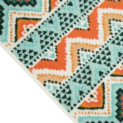 Sonoma Goods For Life® Indoor/Outdoor Coral Multi Geo Stripe Rug -home decoration 5864807 ALT2