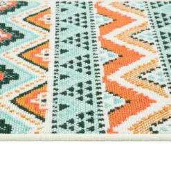 Sonoma Goods For Life® Indoor/Outdoor Coral Multi Geo Stripe Rug -home decoration 5864807 ALT3