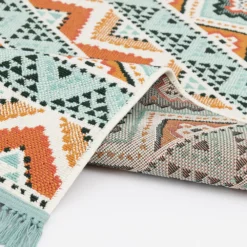 Sonoma Goods For Life® Indoor/Outdoor Coral Multi Geo Stripe Rug -home decoration 5864807 ALT4