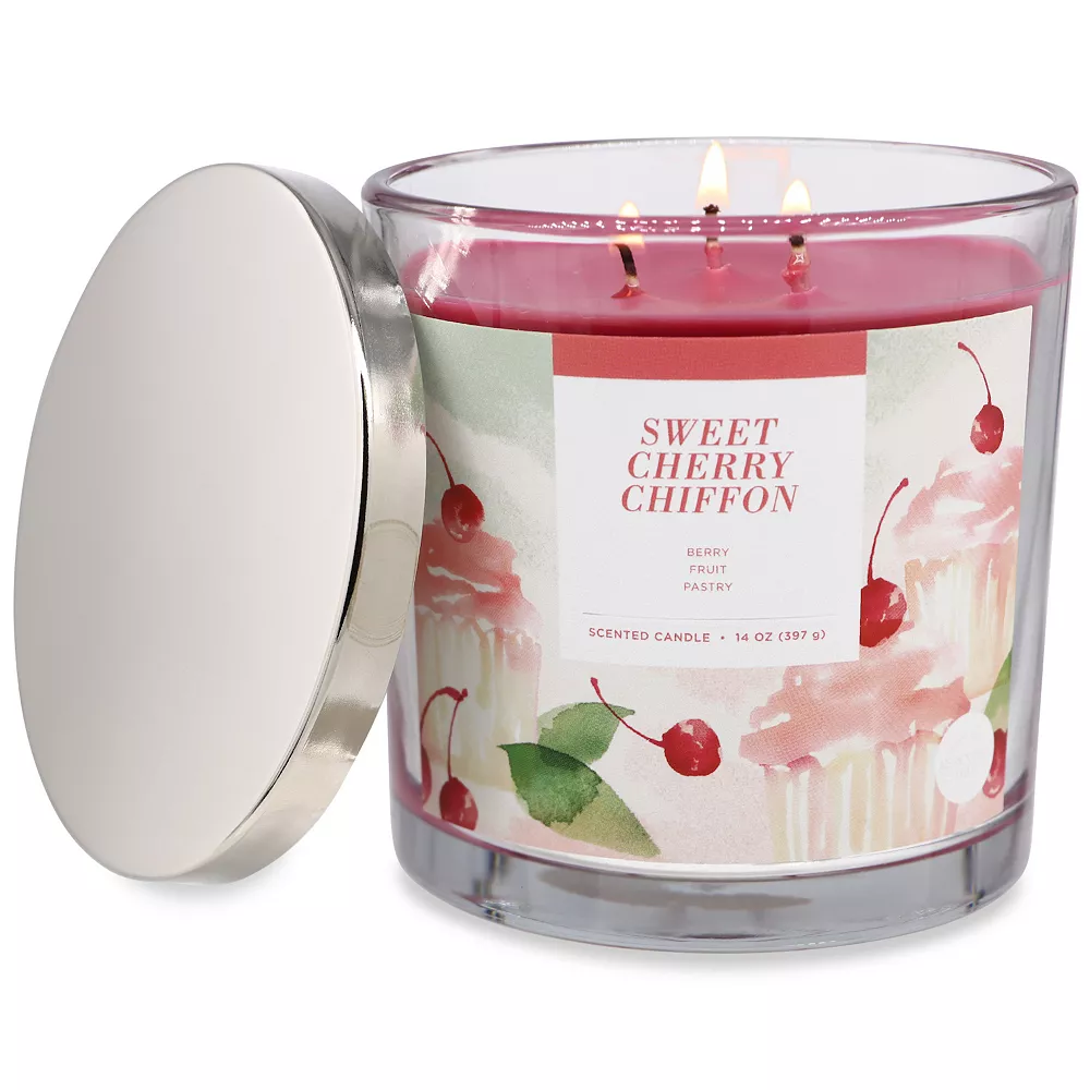Sonoma Goods For Life® Sweet Cherry Chiffon 14-oz. Candle Jar 3 Sonoma Goods For Life® Sweet Cherry Chiffon 14-oz. Candle Jar