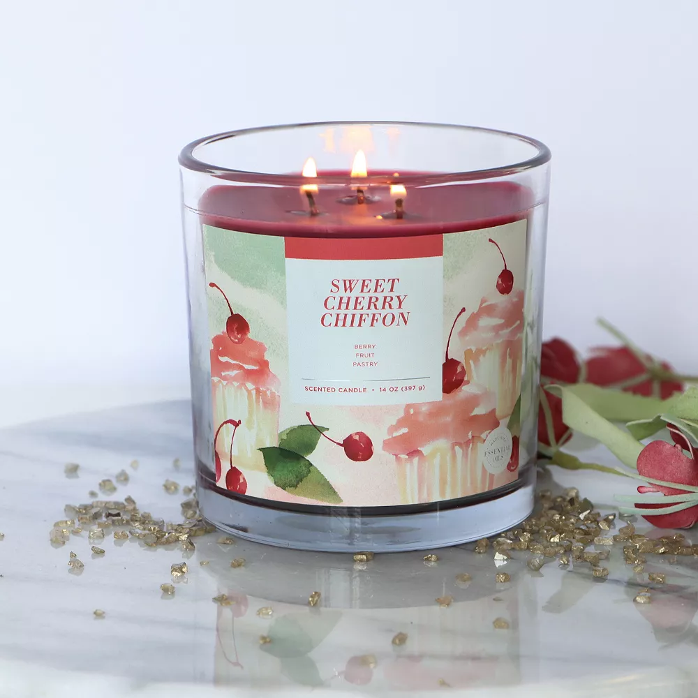 Sonoma Goods For Life® Sweet Cherry Chiffon 14-oz. Candle Jar 4 Sonoma Goods For Life® Sweet Cherry Chiffon 14-oz. Candle Jar - Image 2