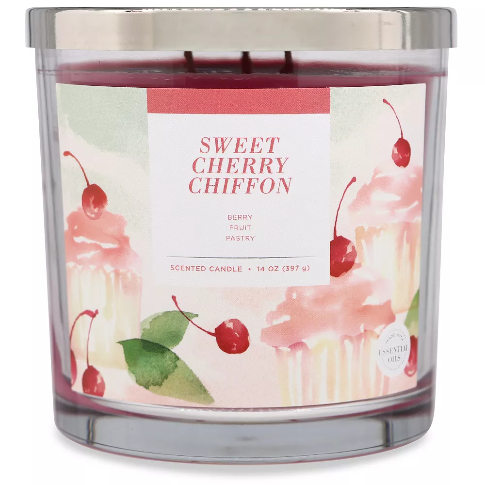 Sonoma Goods For Life® Sweet Cherry Chiffon 14-oz. Candle Jar 5 Sonoma Goods For Life® Sweet Cherry Chiffon 14-oz. Candle Jar - Image 3