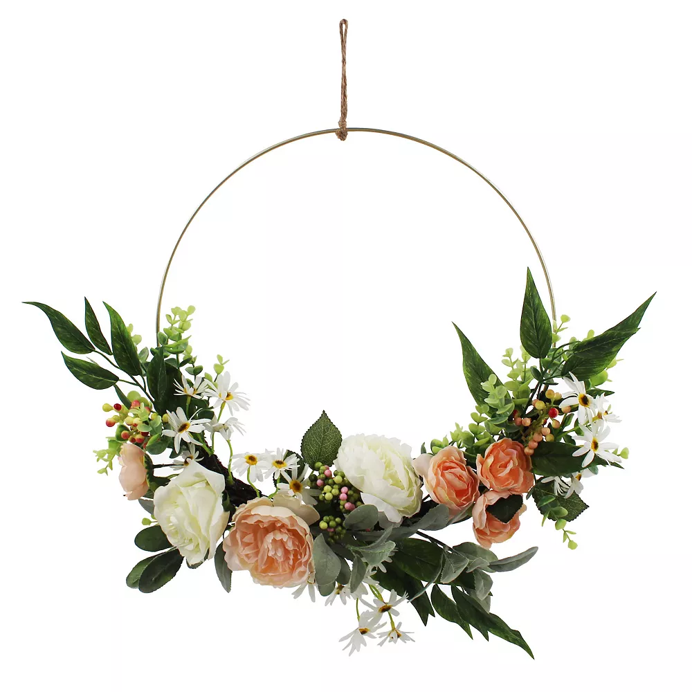 Sonoma Goods For Life® Asymmetrical Artificial Rose Daisy Wreath 3 Sonoma Goods For Life® Asymmetrical Artificial Rose Daisy Wreath