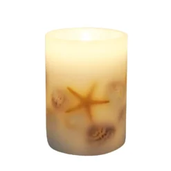 Sonoma Goods For Life® Seashell LED Short Pillar Candle