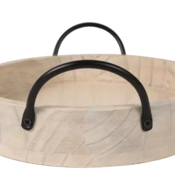 Sonoma Goods For Life® Wood & Black Metal Decorative Tray -home decoration 5902782 ALT2