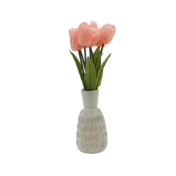 Sonoma Goods For Life® Artificial Pink Tulip Vase Table Decor -home decoration 5904648 ALT2