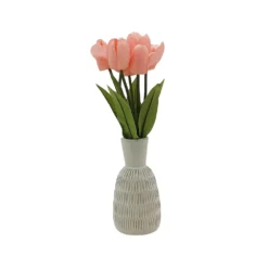 Sonoma Goods For Life® Artificial Pink Tulip Vase Table Decor -home decoration 5904648 ALT3