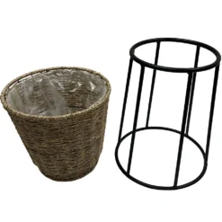 Sonoma Goods For Life® Large Seagrass Planter With Metal Stand -home decoration 5920619 ALT2