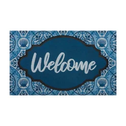 Sonoma Goods For Life® BLUE WELCOME MEDALLION DOORMAT
