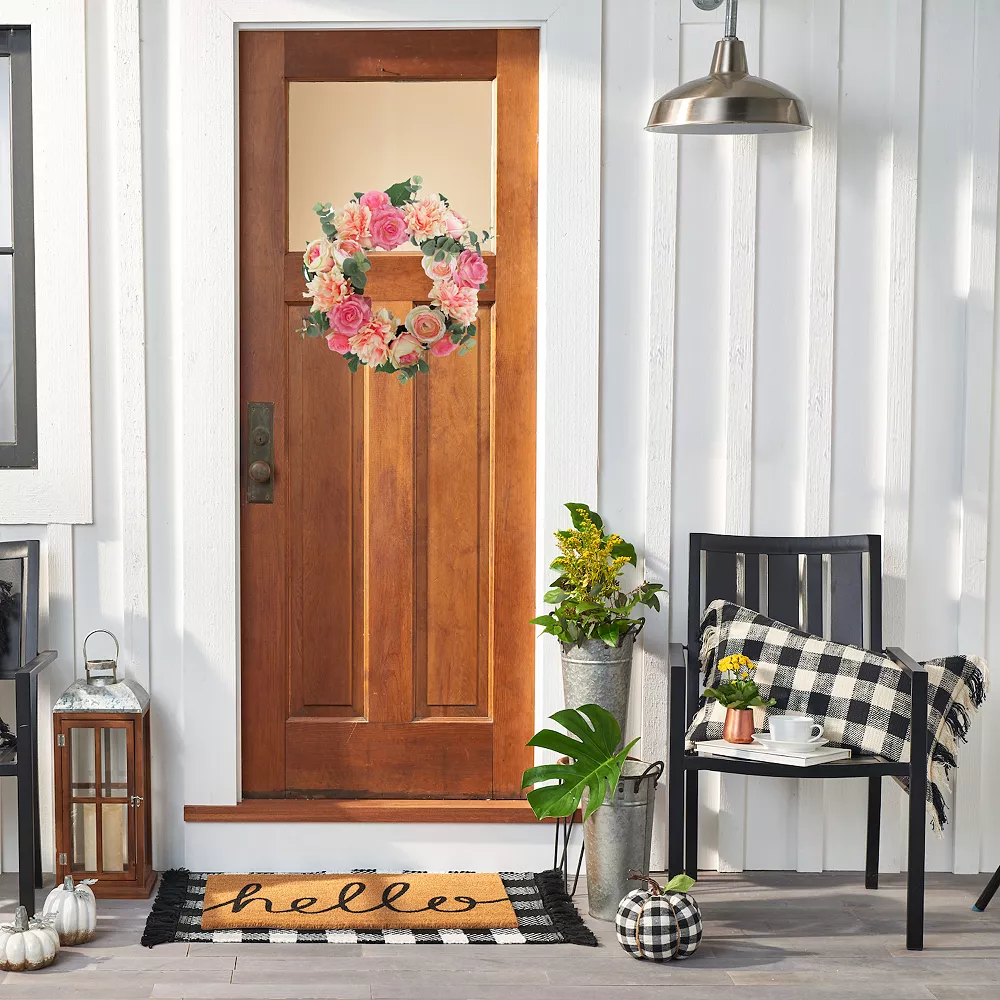 Sonoma Goods For Life® Artificial Hydrangea Cabbage Rose Wreath 4 Sonoma Goods For Life® Artificial Hydrangea Cabbage Rose Wreath - Image 2