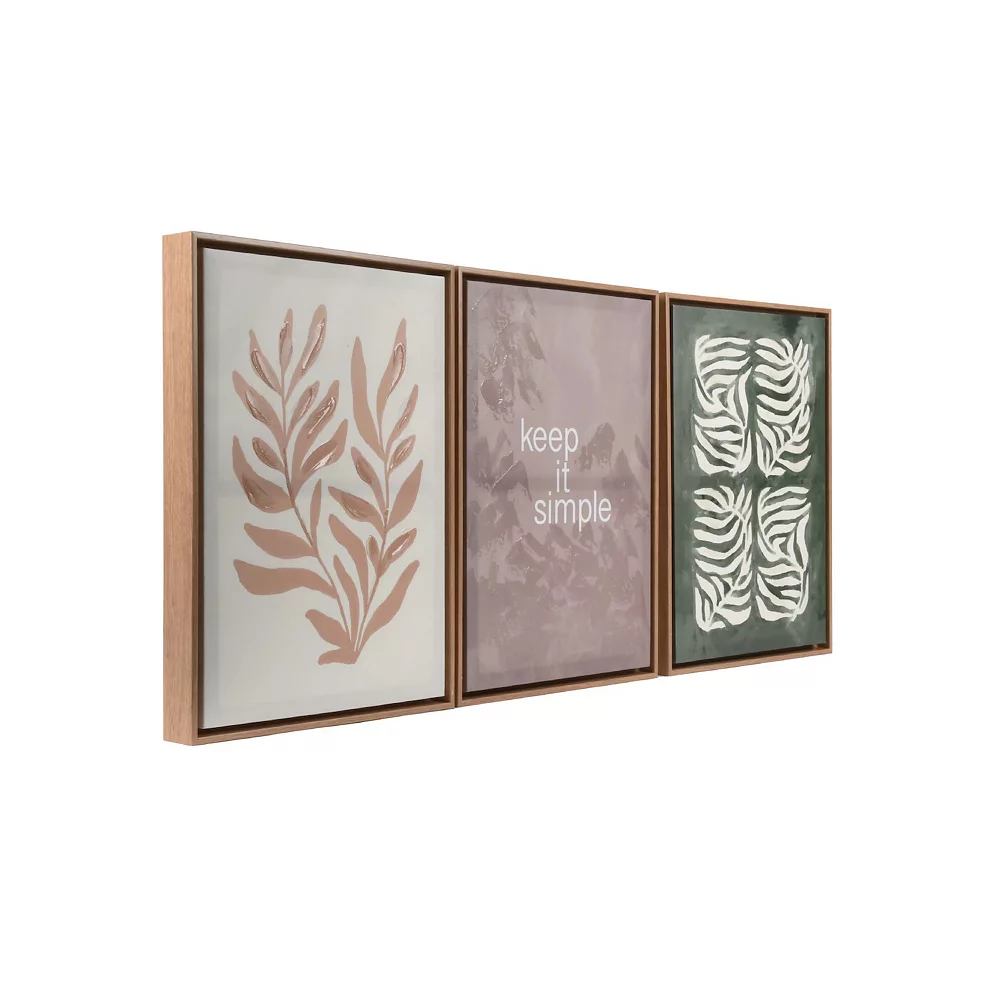 Sonoma Goods For Life® Keep It Simple Leaves Framed Wall Art 3-piece Set 5 Sonoma Goods For Life® Keep It Simple Leaves Framed Wall Art 3-piece Set - Image 3