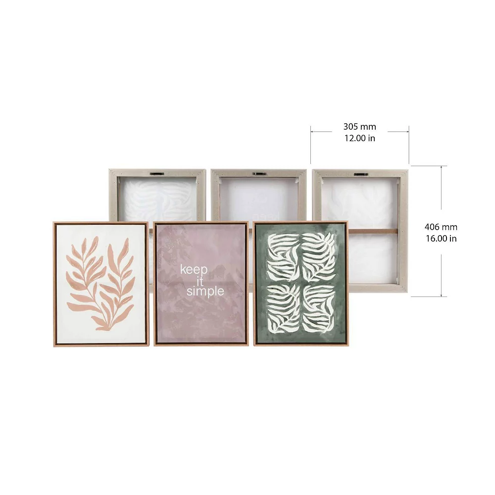 Sonoma Goods For Life® Keep It Simple Leaves Framed Wall Art 3-piece Set 7 Sonoma Goods For Life® Keep It Simple Leaves Framed Wall Art 3-piece Set - Image 5